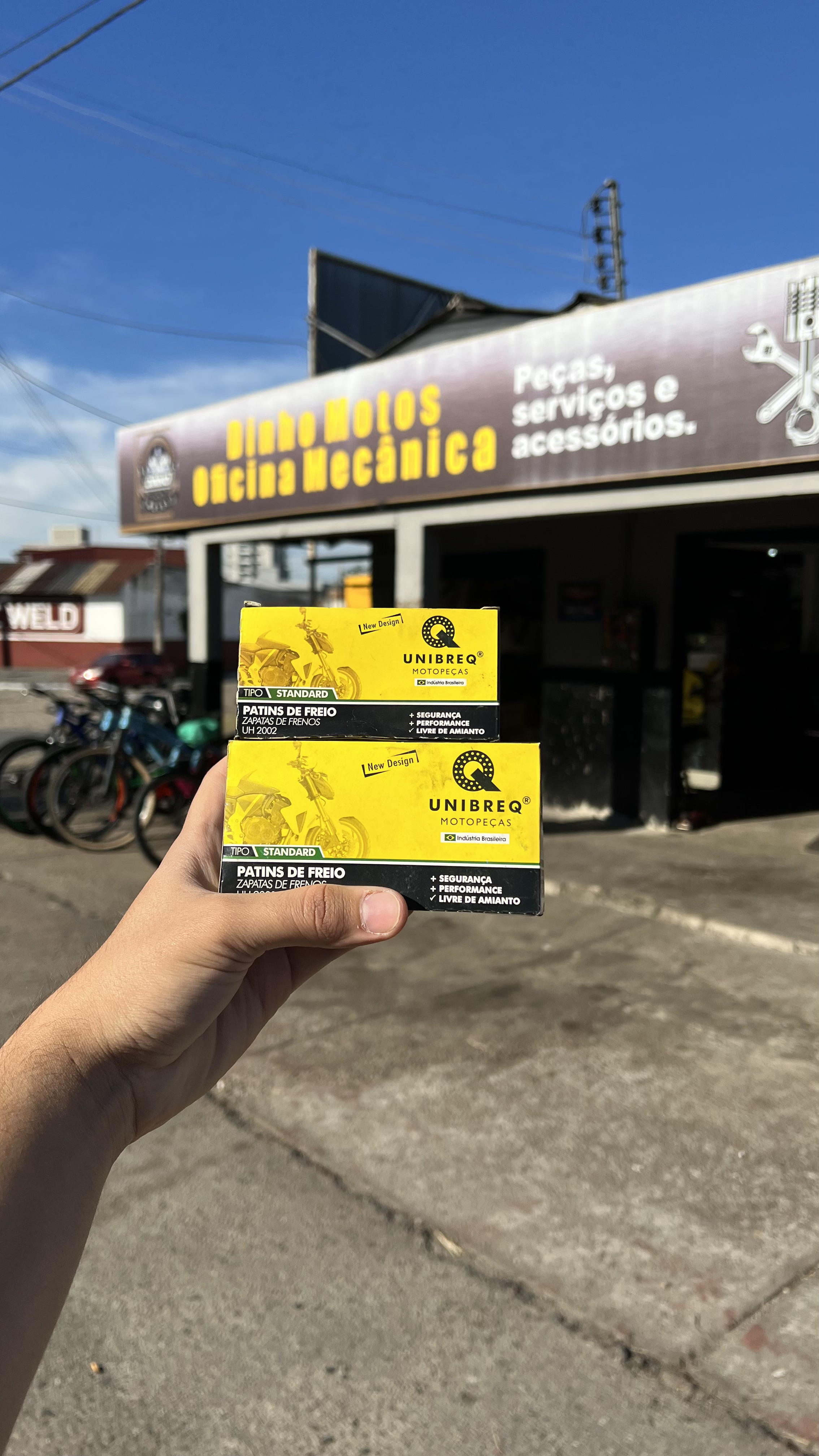 Patins de freio Unibreq motopeças para motos nacionais